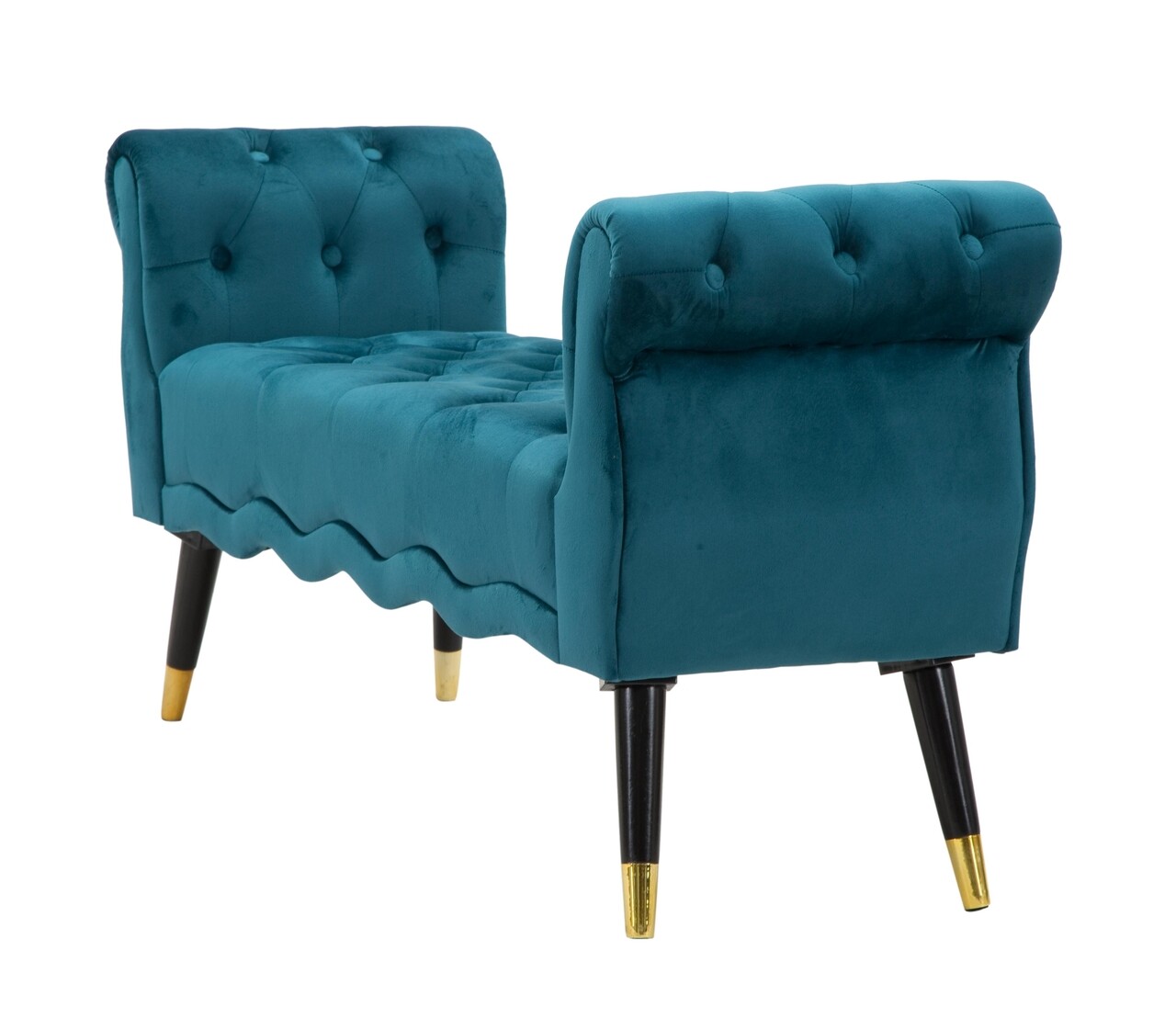 Bancheta Paris Teal, Mauro Ferretti, 120x40x60 cm, lemn de pin/catifea, turcoaz 2 l bancheta paris teal mauro ferretti 120x40x60 cm lemn de pincatifea turcoaz 1.jpg
