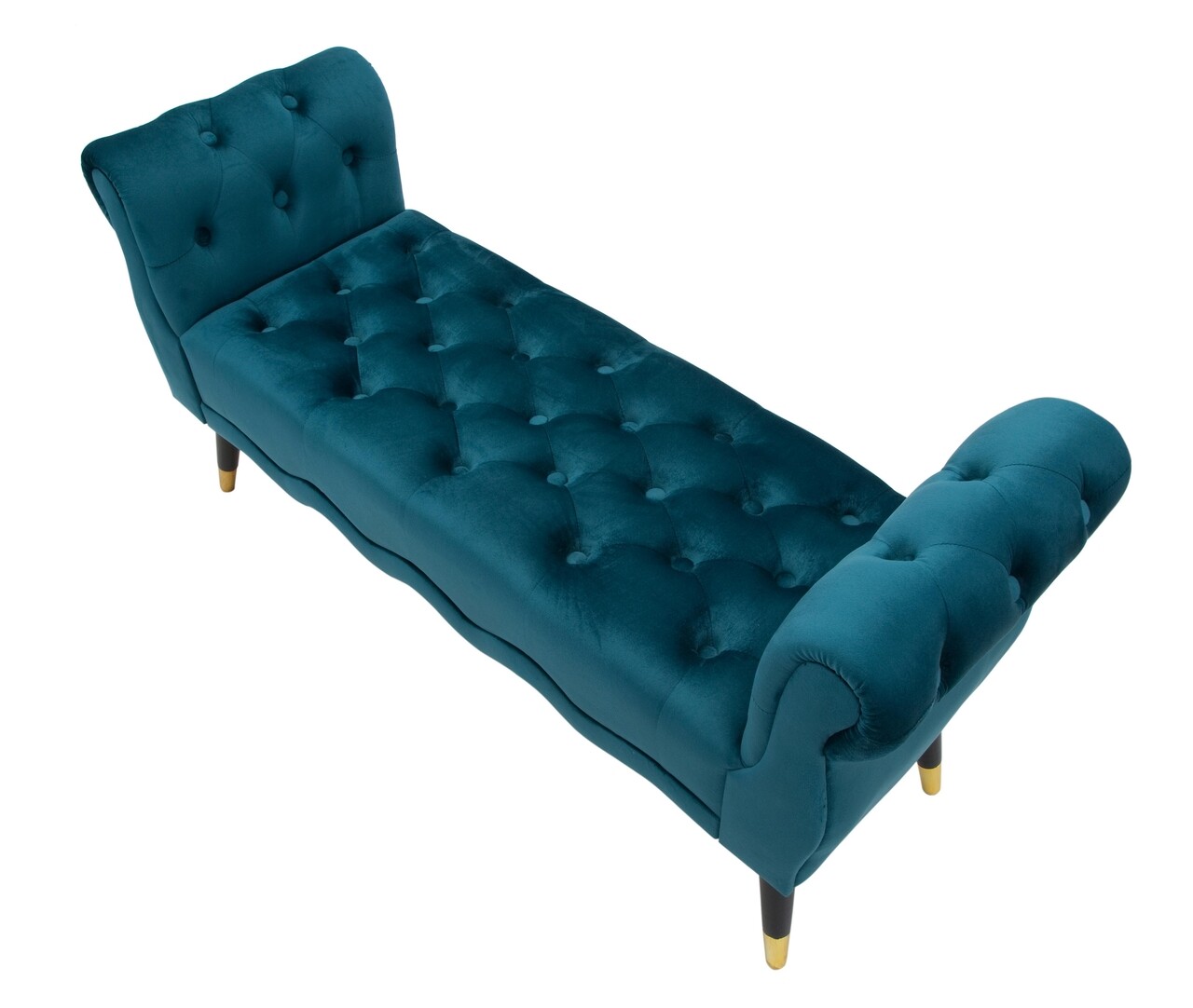 Bancheta Paris Teal, Mauro Ferretti, 120x40x60 cm, lemn de pin/catifea, turcoaz 4 l bancheta paris teal mauro ferretti 120x40x60 cm lemn de pincatifea turcoaz 3.jpg