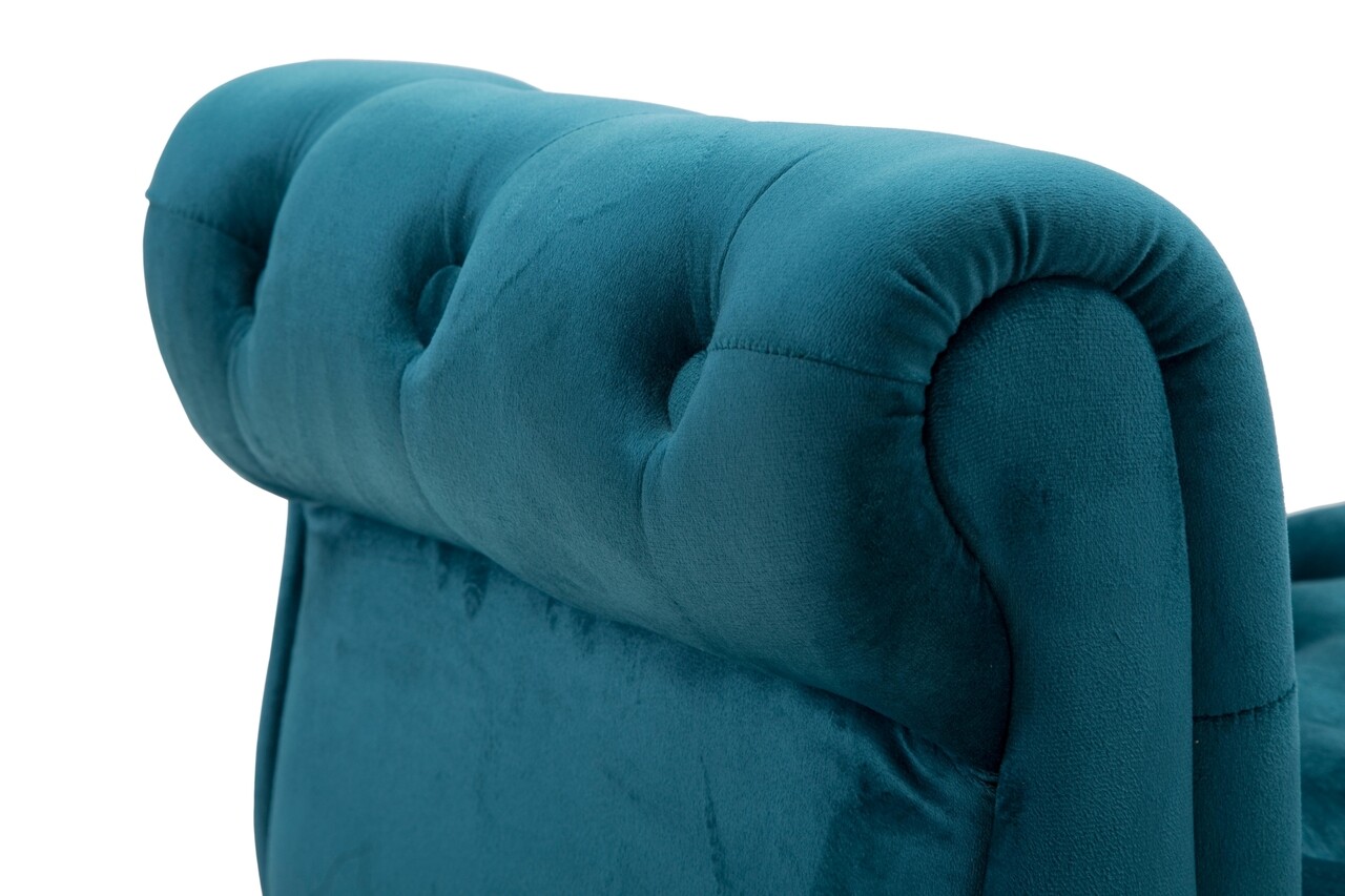 Bancheta Paris Teal, Mauro Ferretti, 120x40x60 cm, lemn de pin/catifea, turcoaz 5 l bancheta paris teal mauro ferretti 120x40x60 cm lemn de pincatifea turcoaz 4.jpg