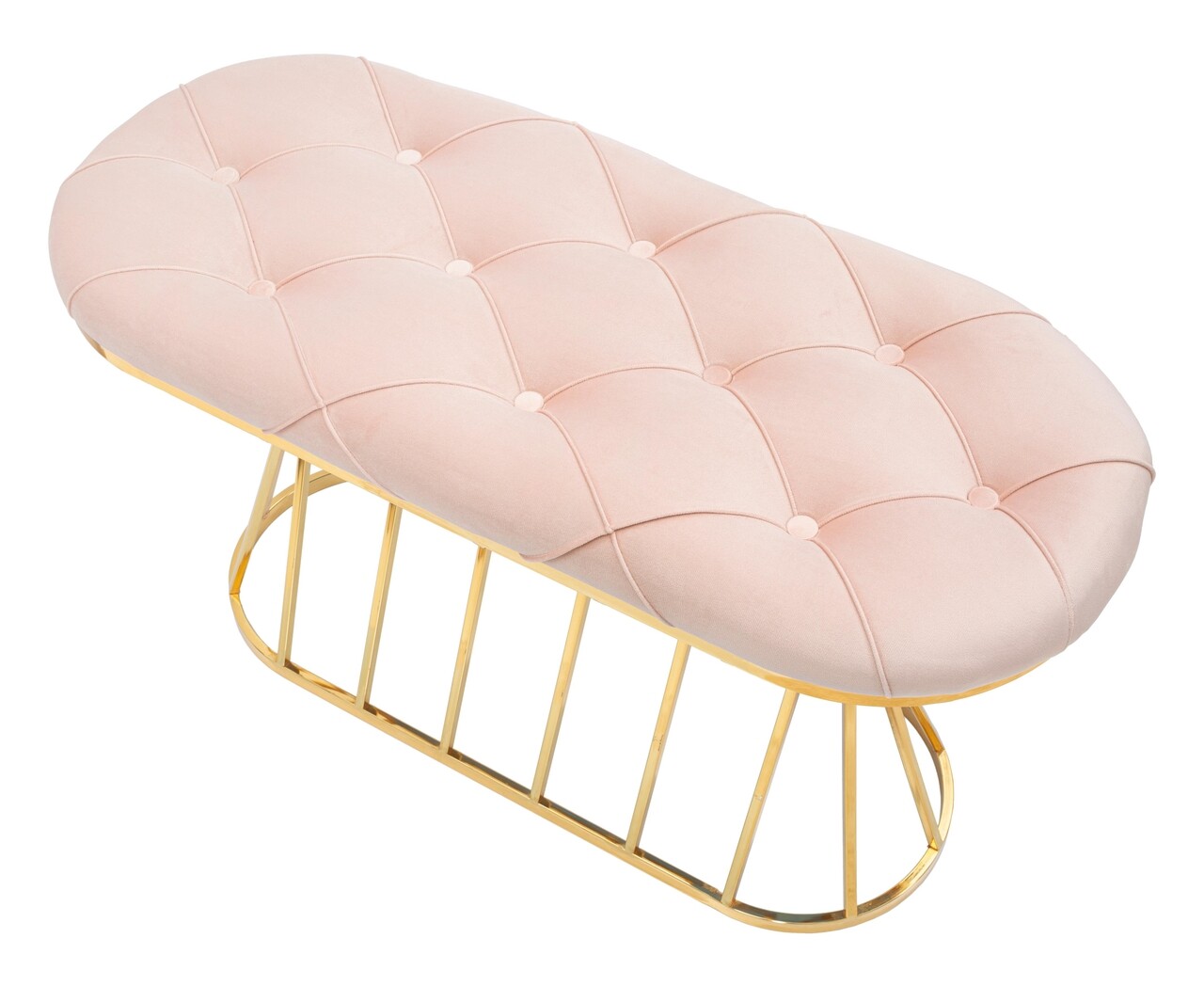 Bancheta Zig, Mauro Ferretti, 91x38x52 cm, fier, roz 5 l bancheta zig mauro ferretti 91x38x52 cm fier roz 4.jpg