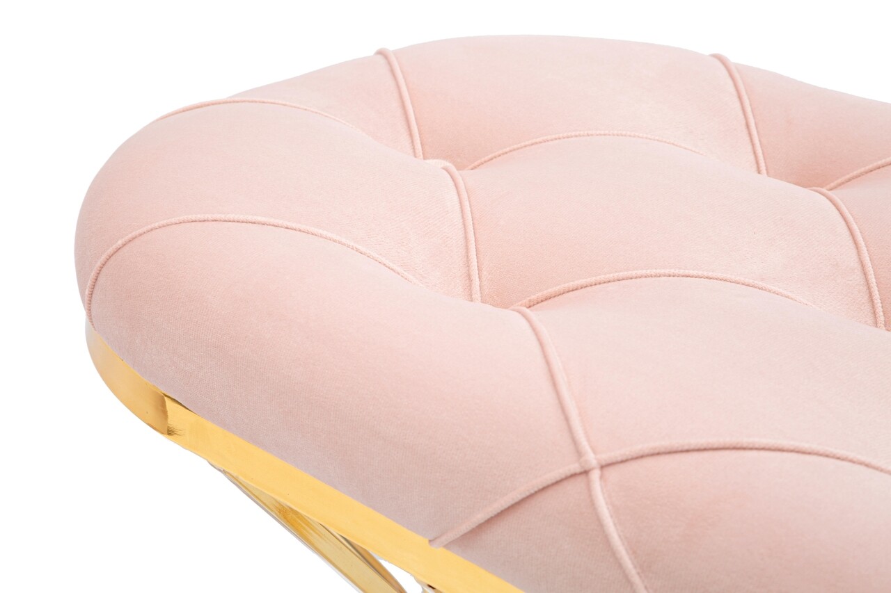 Bancheta Zig, Mauro Ferretti, 91x38x52 cm, fier, roz 6 l bancheta zig mauro ferretti 91x38x52 cm fier roz 5.jpg