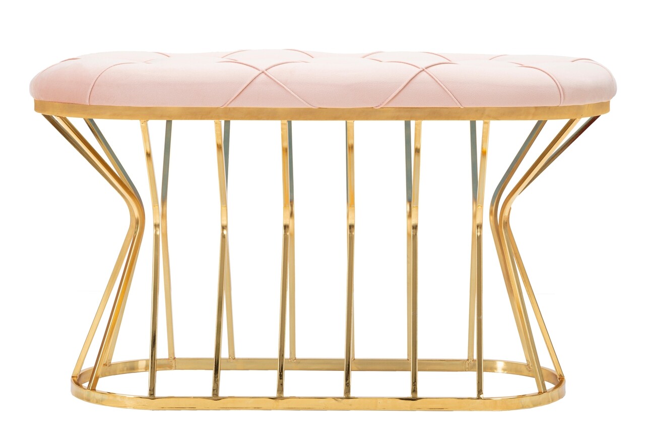 Bancheta Zig, Mauro Ferretti, 91x38x52 cm, fier, roz 1 l bancheta zig mauro ferretti 91x38x52 cm fier roz.jpg