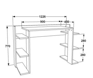 l birou de studiu zena home inar 1227x77x45cm pal melaminat nuc negru 4.jpg