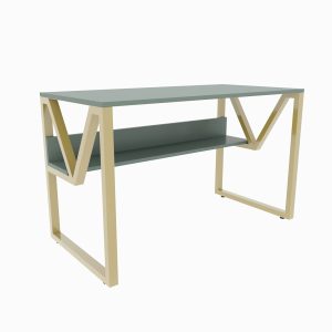 l birou de studiu zena home lona 120x728x60cm pal melaminat verde aur 3.jpg