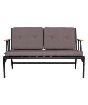 Canapea de gradina cu 2 locuri, Elliott, 600500, Maro - imagine 2