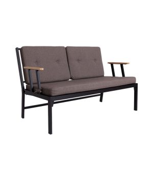 Canapea de gradina cu 2 locuri, Elliott, 600500, Maro - imagine 3