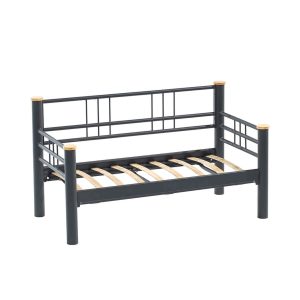 Canapea de gradina cu 2 locuri, Heaven, Kappis, 155x86x80 cm, Negru/Verde - imagine 4