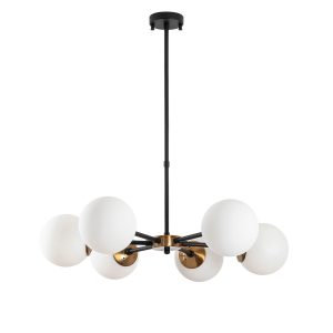 Lustra, Fulgor, 942FLG1165, Metal, Negru / Antic / Crem - imagine 5