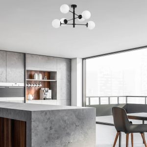 Lustra, Fulgor, 942FLG2507, Metal, Negru - imagine 2