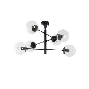 Lustra, Fulgor, 942FLG2508, Metal, Negru - imagine 6