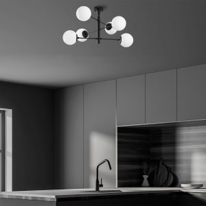 Lustra, Fulgor, 942FLG2507, Metal, Negru - imagine 3