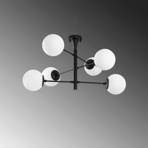 Lustra, Fulgor, 942FLG2507, Metal, Negru - imagine 4