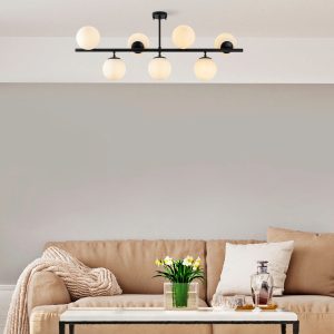 Lustra, Fulgor, 942FLG1216, Metal, Negru - imagine 2