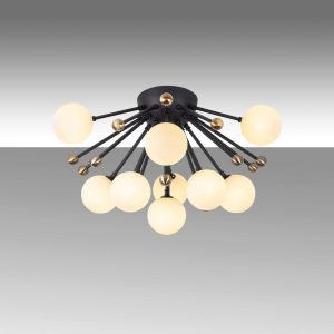 Lustra, Fulgor, 942FLG1320, Metal, Negru - imagine 5