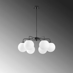 Lustra, Fulgor, 942FLG1359, Metal, Alb/Negru - imagine 3