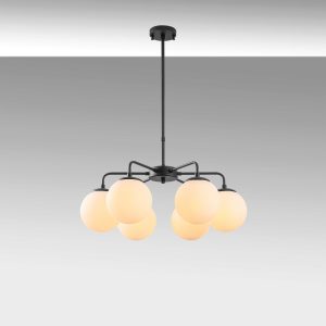 Lustra, Fulgor, 942FLG1359, Metal, Alb/Negru - imagine 4