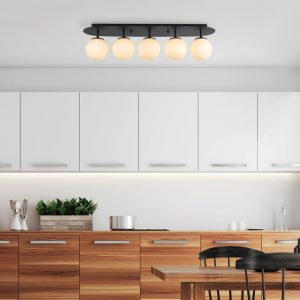 Lustra, Fulgor, 942FLG1395, Metal, Alb/Negru - imagine 2