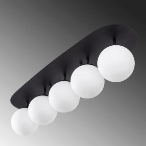 Lustra, Fulgor, 942FLG1395, Metal, Alb/Negru - imagine 3