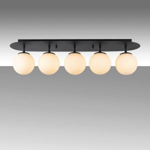 Lustra, Fulgor, 942FLG1395, Metal, Alb/Negru - imagine 4