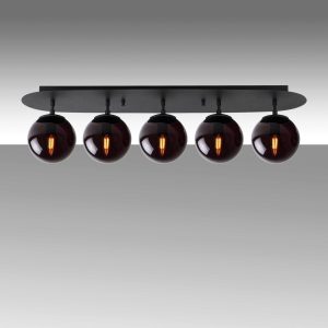 Lustra, Fulgor, 942FLG1393, Metal, Negru - imagine 4