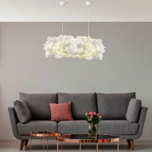 Lustra, FullHouse, 390FLH2179, Abajur din bumbac, Alb - imagine 2
