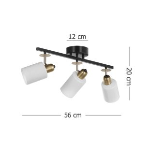 Lustra, Luin, 534LUN3762, Metal, Alb/Negru - imagine 3