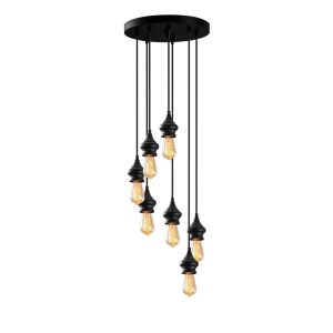 Lustra, Tatum, 584TTM1392, Metal, Negru - imagine 2