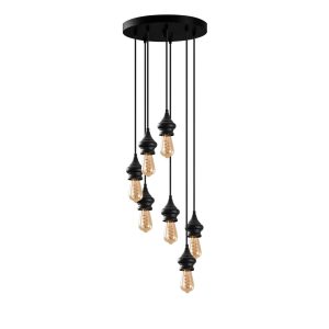 Lustra, Tatum, 584TTM1392, Metal, Negru - imagine 4