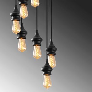 Lustra, Tatum, 584TTM1392, Metal, Negru - imagine 7