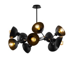 Lustra, Tatum, 584TTM1197, Metal, Negru - imagine 2