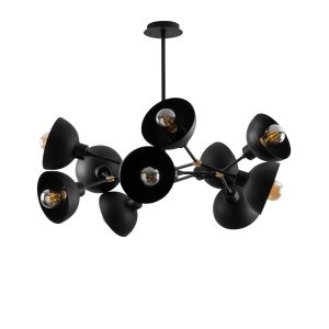 Lustra, Tatum, 584TTM1197, Metal, Negru - imagine 4