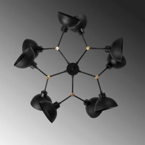 Lustra, Tatum, 584TTM1197, Metal, Negru - imagine 6