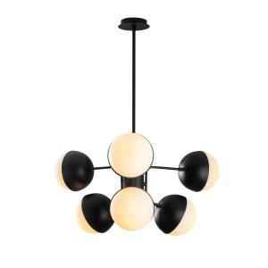 Lustra, Tatum, 584TTM1256, Metal, Alb/Negru - imagine 2