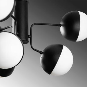 Lustra, Tatum, 584TTM1256, Metal, Alb/Negru - imagine 6