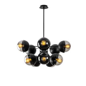 Lustra, Tatum, 584TTM1287, Metal, Negru - imagine 2