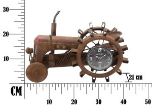 Ceas de masa Tractor-B, Mauro Ferretti, 43x20x23 cm, fier - imagine 10