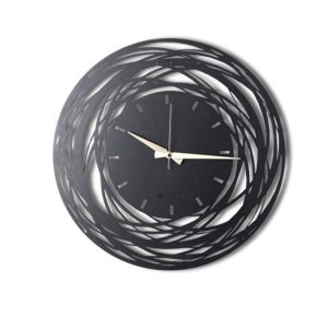 Ceas de perete, Lines XL, Metal, Dimensiune: 70 x 70 cm, Negru - imagine 4