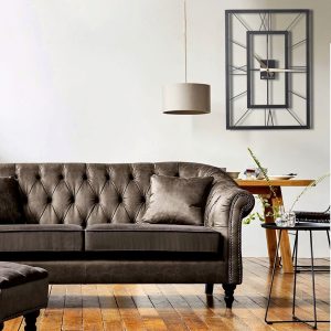 Ceas de perete, November, Metal, Dimensiune: 49 x 34,5 cm, Negru - imagine 3