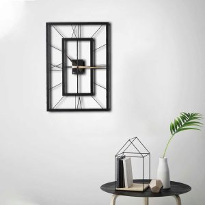 Ceas de perete, November, Metal, Dimensiune: 49 x 34,5 cm, Negru - imagine 4