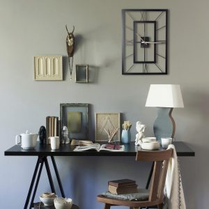 Ceas de perete, November, Metal, Dimensiune: 49 x 34,5 cm, Negru - imagine 5