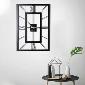 Ceas de perete, November XL, Metal, Dimensiune: 70 x 49 cm, Negru - imagine 2