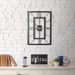 Ceas de perete, November XL, Metal, Dimensiune: 70 x 49 cm, Negru - imagine 3