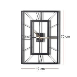 Ceas de perete, November XL, Metal, Dimensiune: 70 x 49 cm, Negru - imagine 6