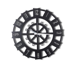 Ceas de perete, Stone XL, Metal, Dimensiune: 70 x 70 cm, Negru - imagine 2