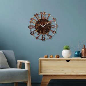 Ceas de perete, Metal Wall Clock 15, Metal, ø48 cm, Multicolor - imagine 2
