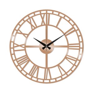 Ceas de perete, Metal Wall Clock 2, Metal, Dimensiune: 48 x 48 cm, Cupru - imagine 2