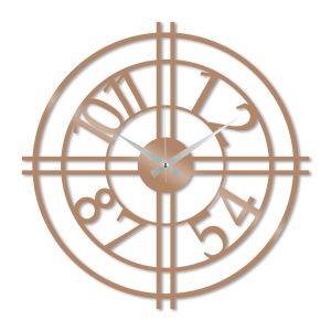 Ceas de perete, Metal Wall Clock 33, Metal, Dimensiune: 49 x 49 cm, Cupru - imagine 2