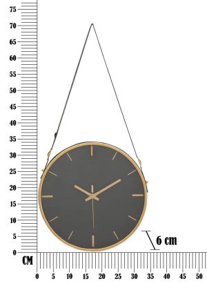 Ceas de perete Elegant, Mauro Ferretti, 34x6x71.5 cm, fier, negru - imagine 6