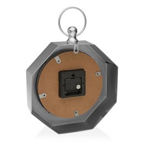 Ceas de perete Emerson, Versa, 28 x 38.5 cm, metal, argintiu - imagine 2