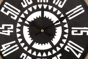 Ceas de perete Gears, Mauro Ferretti, 93x74 cm, fier, alb/auriu - imagine 5